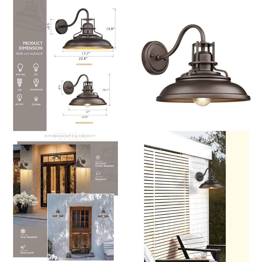 Outdoor Lighting Sconce - Dış Mekan Ahır Aydınlatma Armatürü, Dış