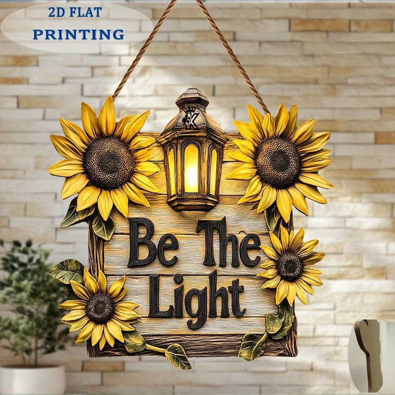 Outdoor Lighting Quotes - 1 adet 2D düz baskılı ayçiçeği
