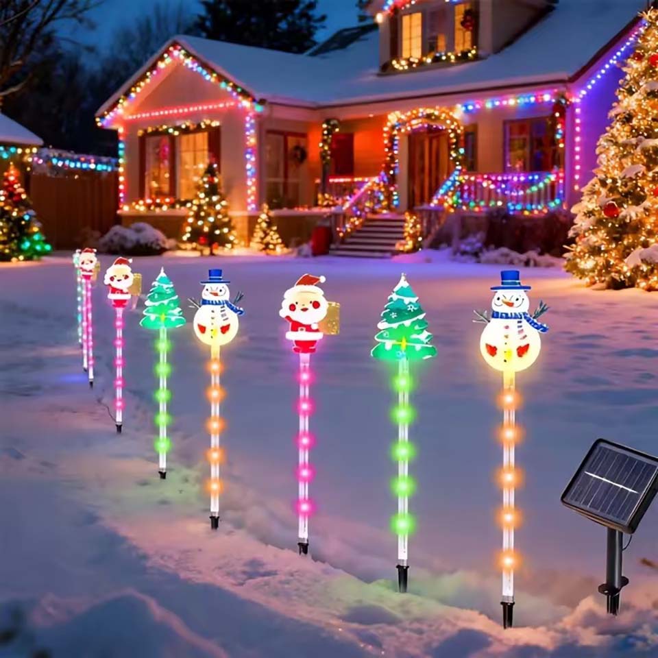 1 Set Güneş Enerjili Noel Baba - Outdoor Lighting Tree incelemesi ve fiyatı