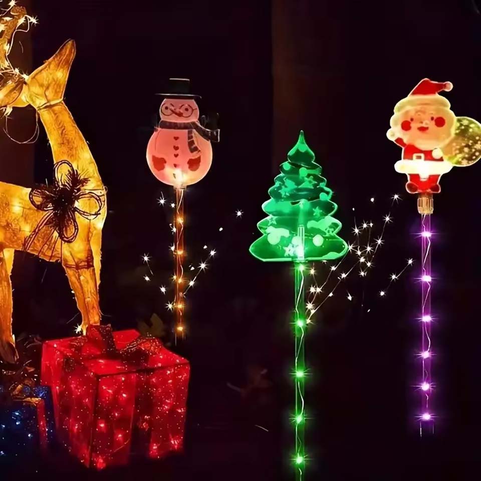 1 Set Güneş Enerjili Noel Baba - Outdoor Lighting Tree incelemesi ve fiyatı
