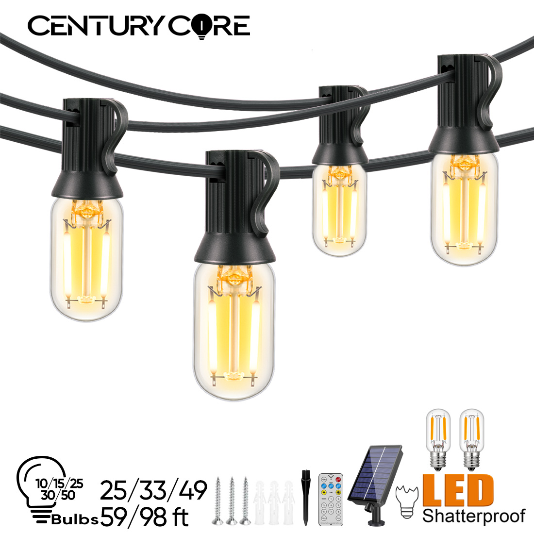 LED T22 Güneş Dize Işıklar 8 M - String Light Bistro incelemesi ve fiyatı