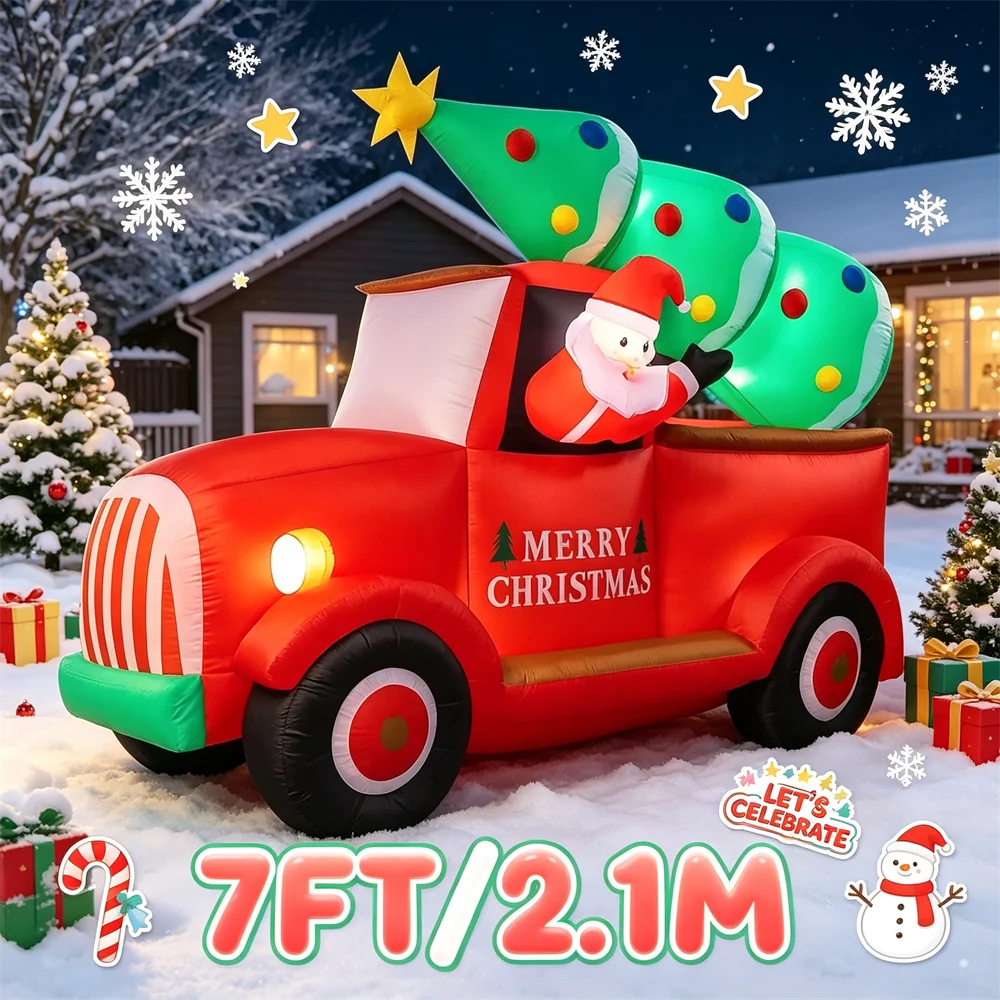 7FT Işıklı Noel Şişme Modeli D - Outdoor Lighting Tree incelemesi ve fiyatı