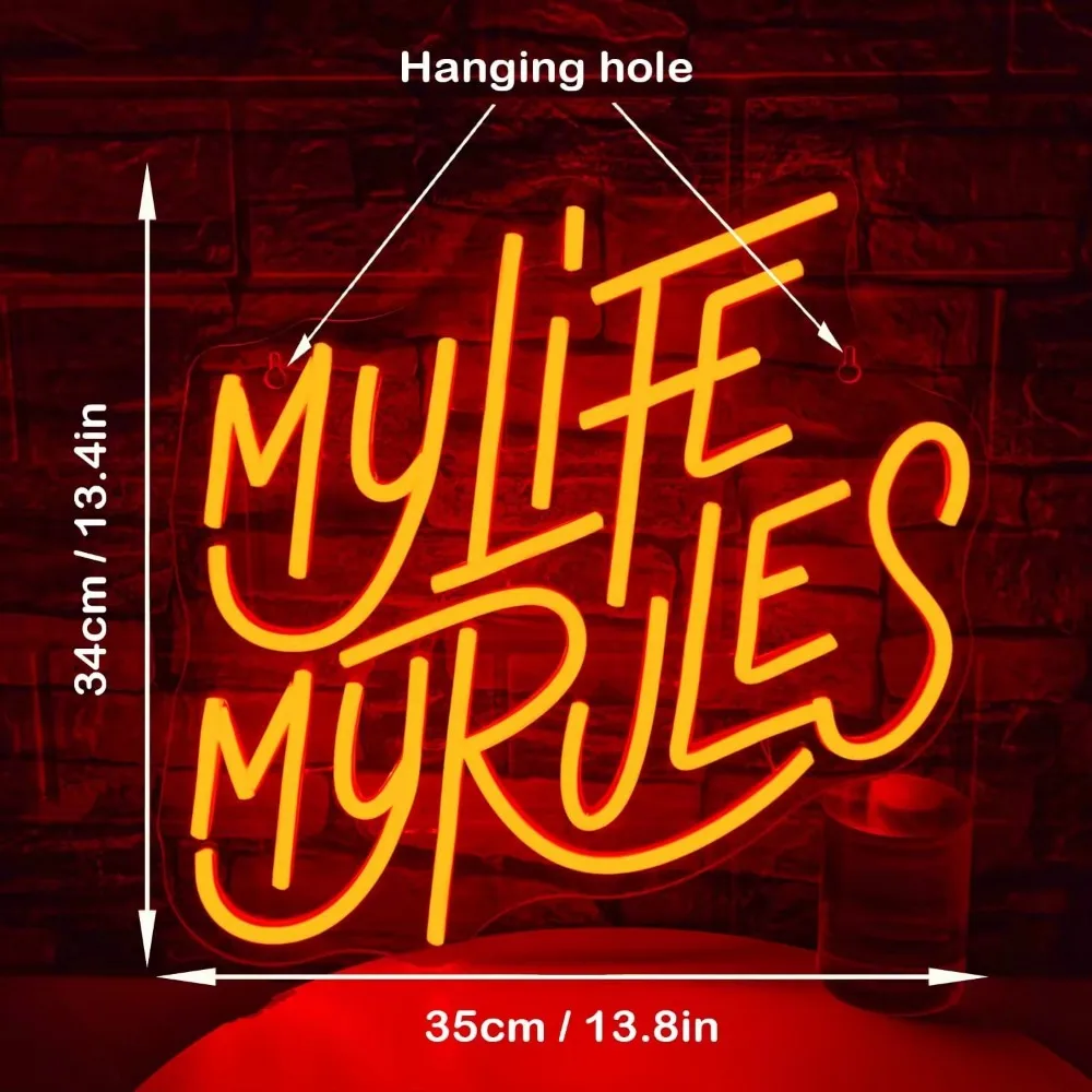 Hayatım, Benim Kurallarım Neon - Outdoor Lighting Quotes incelemesi ve fiyatı