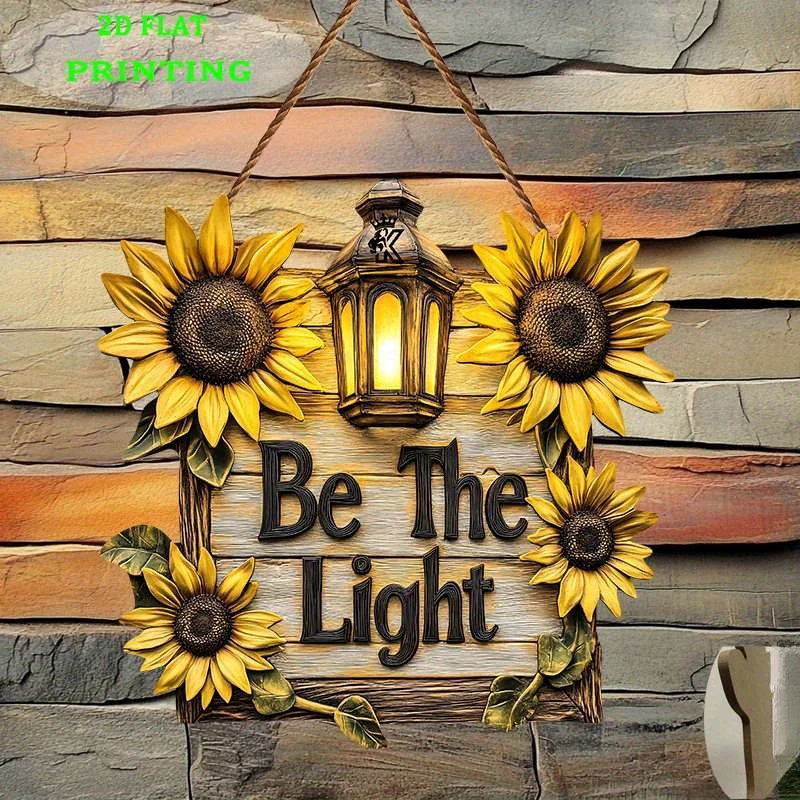 1 adet 2D düz baskılı ayçiçeği - Outdoor Lighting Quotes incelemesi ve fiyatı