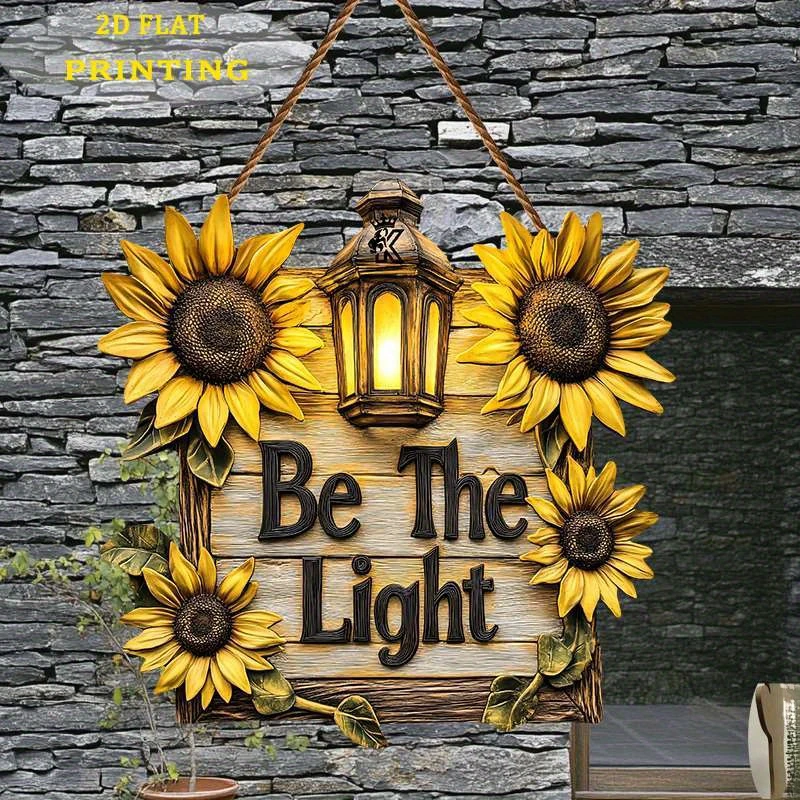 1 adet 2D düz baskılı ayçiçeği - Outdoor Lighting Quotes incelemesi ve fiyatı