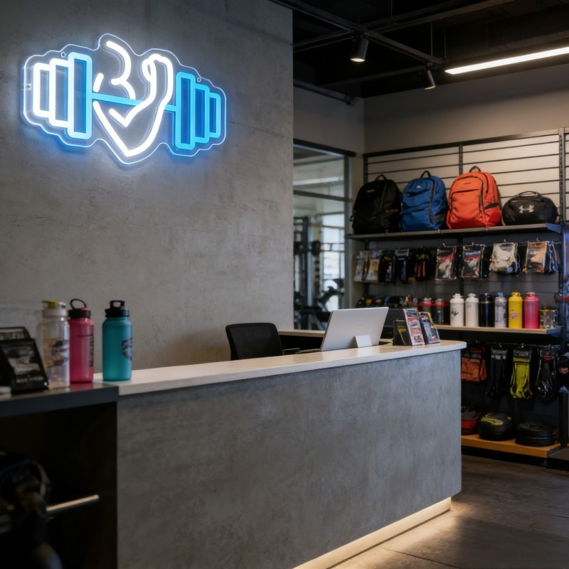 Biceps Dambıl Neon Tabela LED  - Outdoor Lighting Quotes incelemesi ve fiyatı